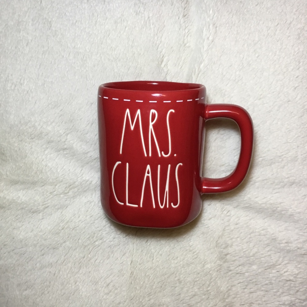 Rae Dunn LL MRS CLAUS Red Colored Christmas Mug